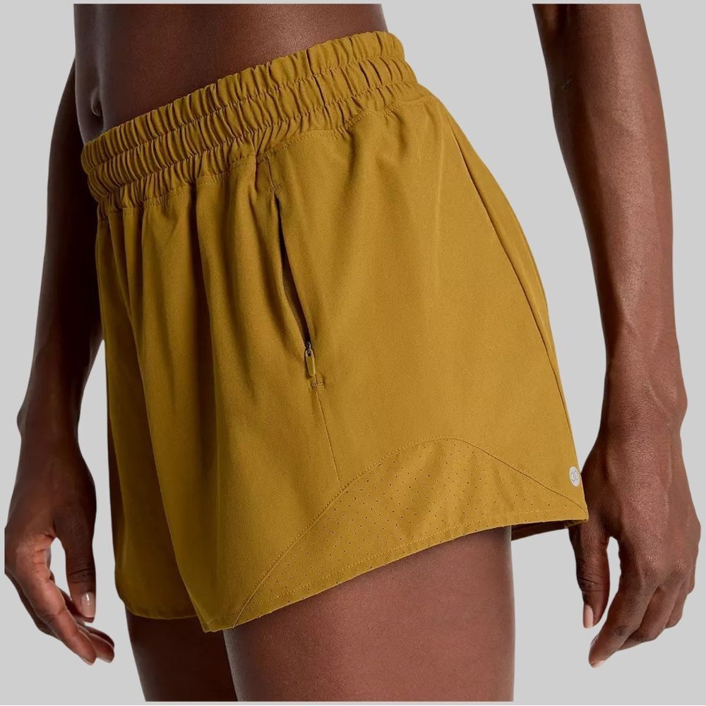 Calia Women's Mid Rise Infinity Run Short in Olive Bronze | Small - Picture 4 of 11